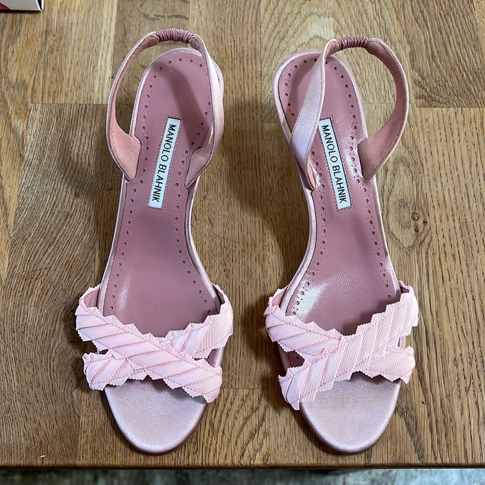 Manolo Blahnik Pink Kitten Heels